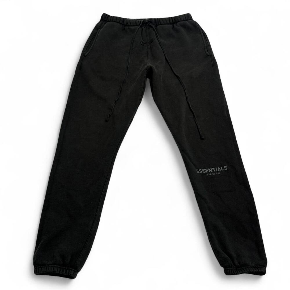 Fear of God Essentials Black Sweatpants Joggers Size M Logo